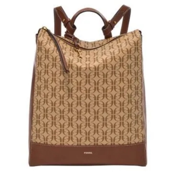 Fossil Elina Convertible Backpack Beige/Brown SHB2976268 brand new with tag - Picture 13 of 16